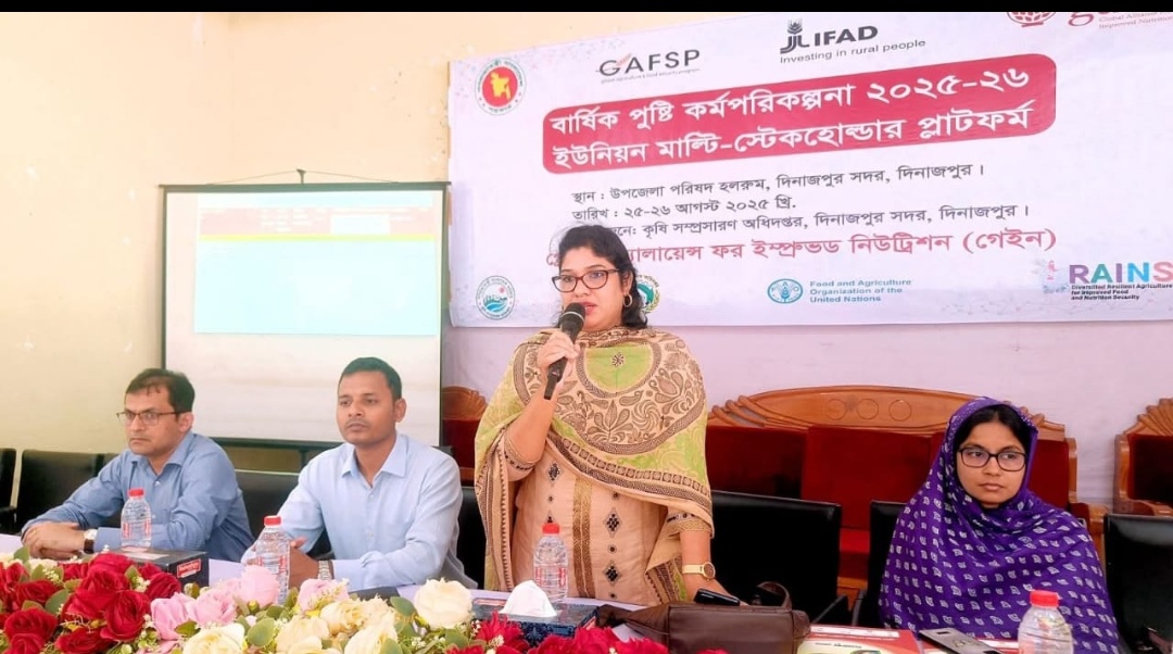 দিনাজপুরে বার্ষিক পুষ্টি কর্মপরিকল্পনা ইউনিয়ন মাল্টি স্টেকহোল্ডারদের নিয়ে কর্মশালা অনুষ্ঠিত  