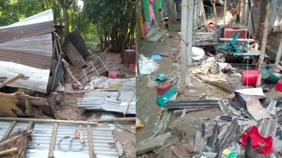 পাবনায় বসতবাড়িতে দফায় দফায় হামলা ও ভাঙচুরের অভিযোগ