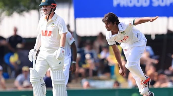 হাসান মাহমুদের দুর্দান্ত বোলিংয়ে অস্ট্রেলিয়ার চাপ