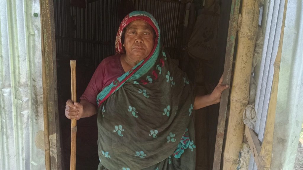 বৃদ্ধা তহমিনার মানবেতর জীবন, সন্তানরা নেই পাশে