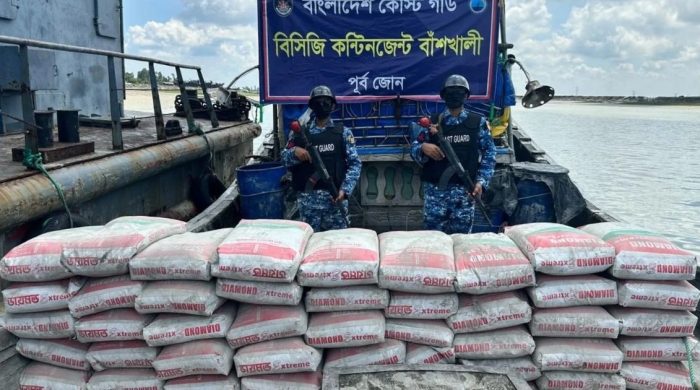 মিয়ানমারে পাচারের সময় ১২৬০ বস্তা সিমেন্টসহ আটক ২