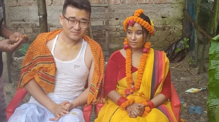 বরিশালে চীনা যুবকের সঙ্গে তরুণীর বিয়ে: প্রেমের গল্পের নতুন অধ্যায়