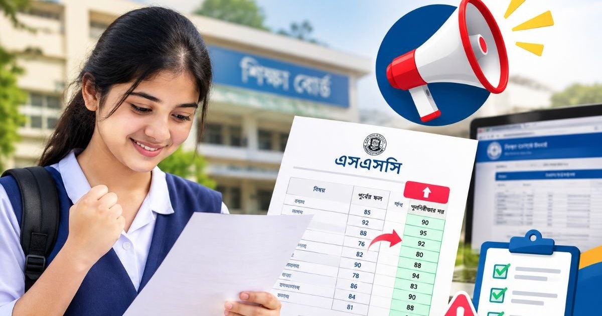 এসএসসি পুনর্নিরীক্ষায় ফল পরিবর্তন হওয়া শিক্ষার্থীদের জন্য নতুন নির্দেশনা