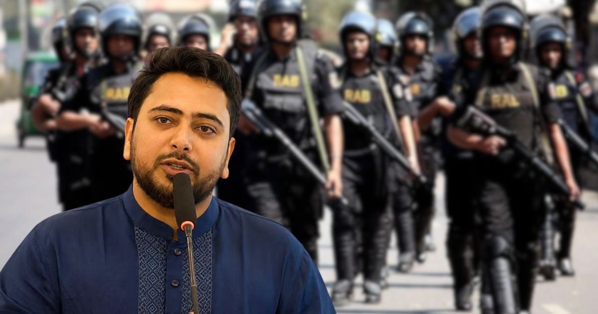 র‍্যাব বিলুপ্ত করে নতুন প্রতিষ্ঠান গঠনের বিরুদ্ধে নাহিদ ইসলামের মন্তব্য